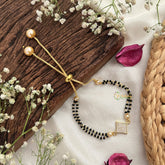 Vriksham Designer AD Stone Diamond Shape Mangalsutra Bracelet-G18771